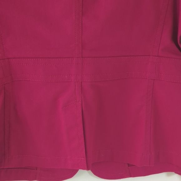 Talbots Cotton Fuchsia Gold Button Jacket - Picture 13 of 15